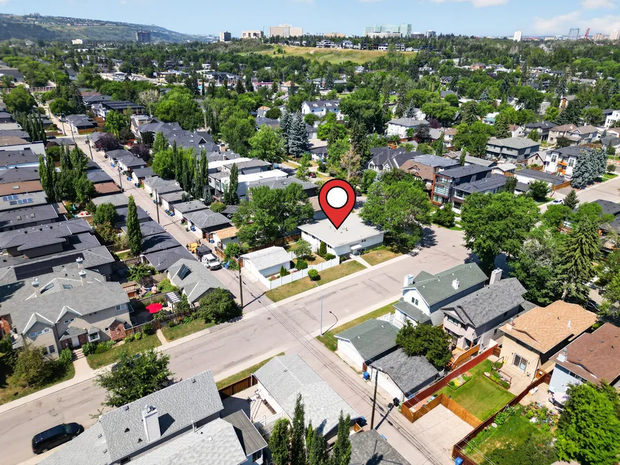 Aerial view of the property