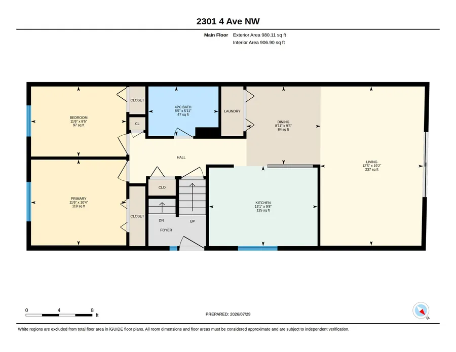 Floor plan, Main floor